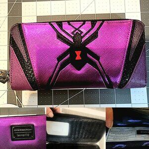 RARE LOUNGEFLY vintage OVERWATCH BLACK WIDOW WALLET